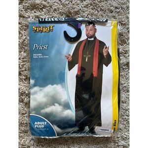 New Spirit Halloween 3 Piece Priest Costume Adult 2X Plus